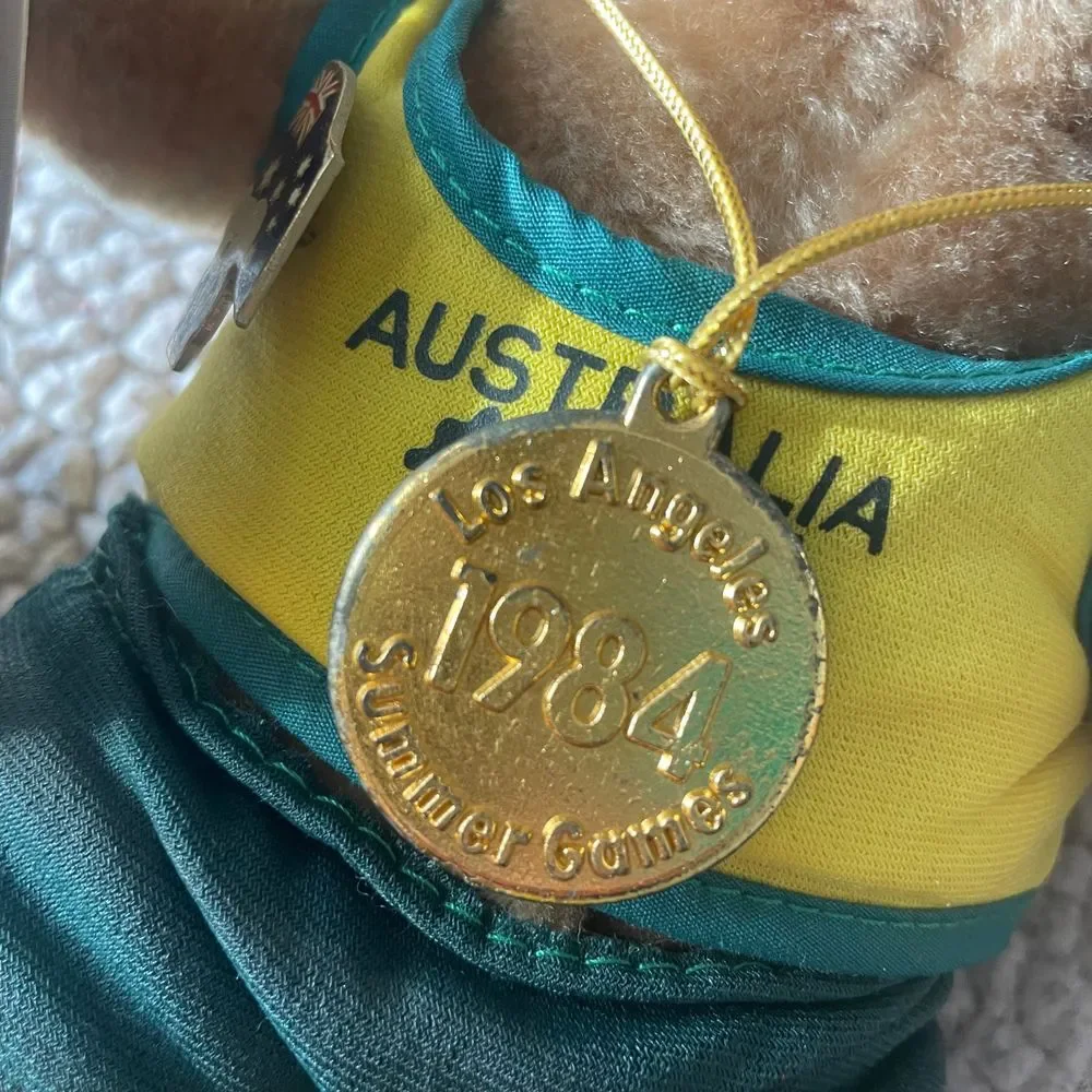 1984 Australia Olympic Willy Koala Plush LA Summer Olympics pin Croner Toy VTG‎